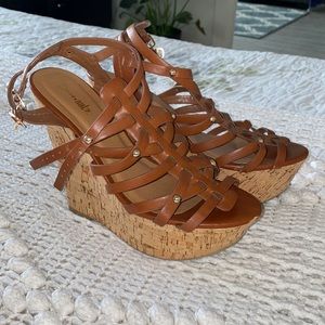 Y•not? Wedge sandals size 7.5